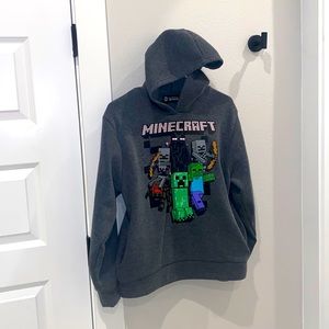 EUC Designed by Jinx MINECRAFT Boys Size Large Hoody Hooded Pullover Sweatshirt